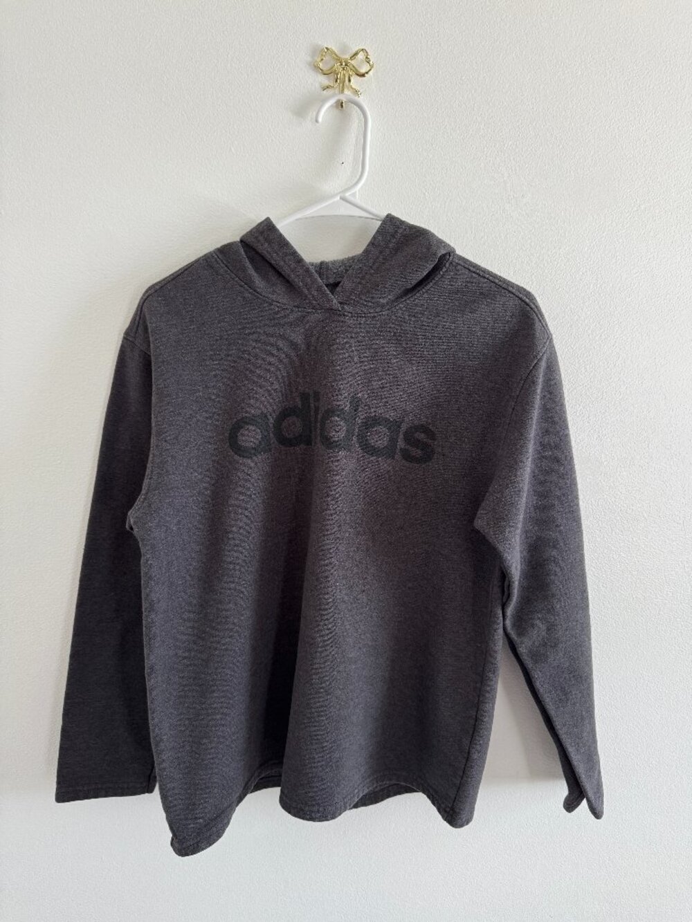 Grey ADIDAS Hoodie Pull Over M